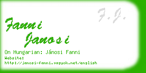fanni janosi business card